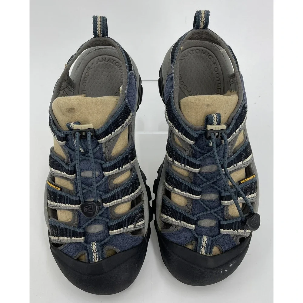 KEEN Mens Newport‎ H2 Hiking Sport Sandals Gray Blue Waterproof 1014187 Mens 7